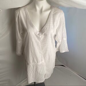 Peppermint Bay white tunic shirt swim cover up L